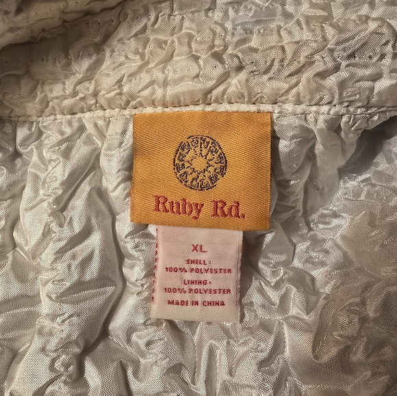 RUBY RD Crinkle Quilted Zip-Up Lightweight Jacket Size XL Black/Tan Animal Print - Picture 6 of 9